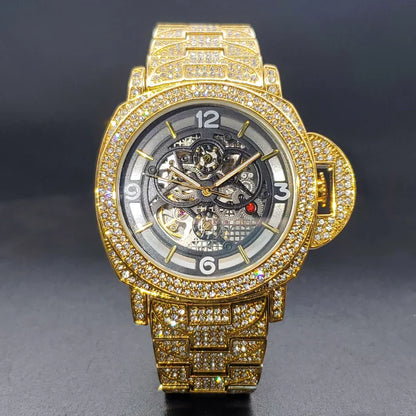 Chrysalis Skeleton Iced Out Watch