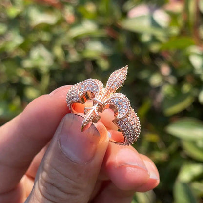 The Fleur De Lys Iced Out Ring - Cartice™LuxuryJewelryGoldSilverWatchBraceletNecklaceChainIced-outCubanMoissaniteTarnish-freeStainlessDurablePremiumShinePlatedStatementDiamondAffordable