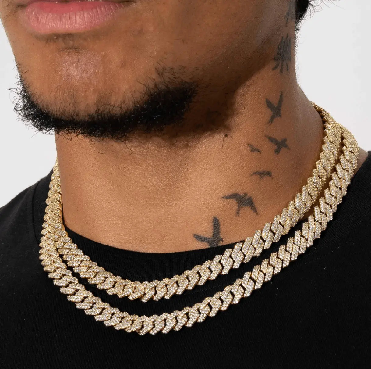 10MM ICED OUT CUBAN LINK CHAIN - Cartice™LuxuryJewelryGoldSilverWatchBraceletNecklaceChainIced-outCubanMoissaniteTarnish-freeStainlessDurablePremiumShinePlatedStatementDiamondAffordable
