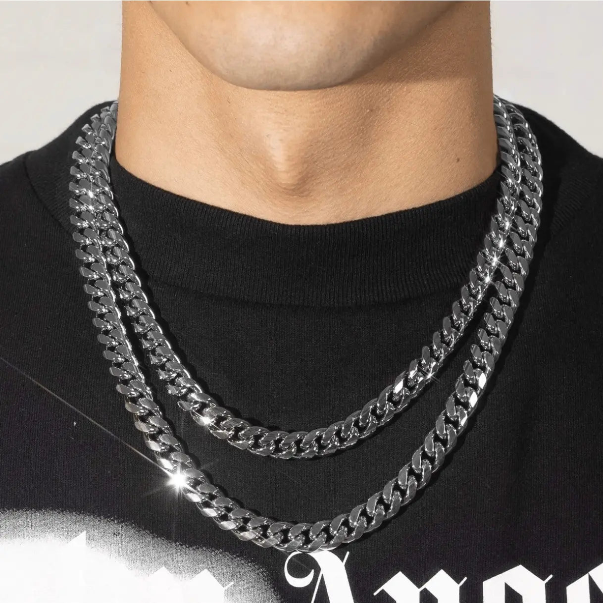 10MM CUBAN CHAIN - WHITE GOLD - Cartice™LuxuryJewelryGoldSilverWatchBraceletNecklaceChainIced-outCubanMoissaniteTarnish-freeStainlessDurablePremiumShinePlatedStatementDiamondAffordable