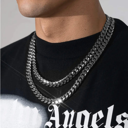 10MM CUBAN CHAIN - WHITE GOLD - Cartice™LuxuryJewelryGoldSilverWatchBraceletNecklaceChainIced-outCubanMoissaniteTarnish-freeStainlessDurablePremiumShinePlatedStatementDiamondAffordable
