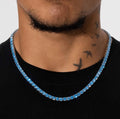 5MM TENNIS CHAIN - BLUE SAPPHIRE - Cartice™LuxuryJewelryGoldSilverWatchBraceletNecklaceChainIced-outCubanMoissaniteTarnish-freeStainlessDurablePremiumShinePlatedStatementDiamondAffordable