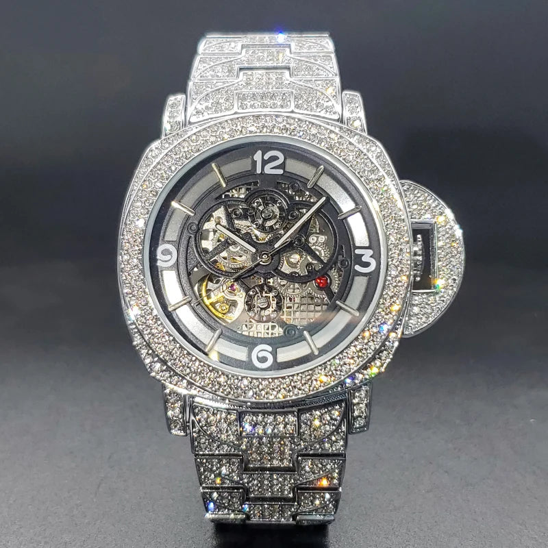 Chrysalis Skeleton Iced Out Watch