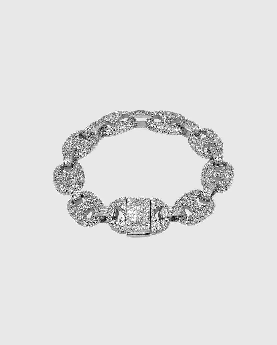 12mm Iced Mariner Link Bracelet