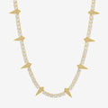 5mm Spike Tennis Chain - Gold - Cartice™LuxuryJewelryGoldSilverWatchBraceletNecklaceChainIced-outCubanMoissaniteTarnish-freeStainlessDurablePremiumShinePlatedStatementDiamondAffordable