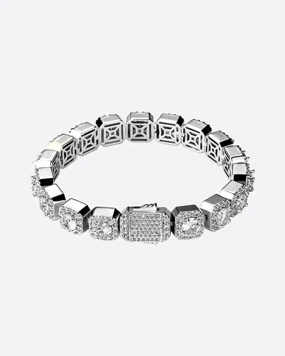VVS clustered Bracelet - White Gold - Cartice™LuxuryJewelryGoldSilverWatchBraceletNecklaceChainIced-outCubanMoissaniteTarnish-freeStainlessDurablePremiumShinePlatedStatementDiamondAffordable