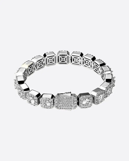 VVS clustered Bracelet - White Gold - Cartice™LuxuryJewelryGoldSilverWatchBraceletNecklaceChainIced-outCubanMoissaniteTarnish-freeStainlessDurablePremiumShinePlatedStatementDiamondAffordable