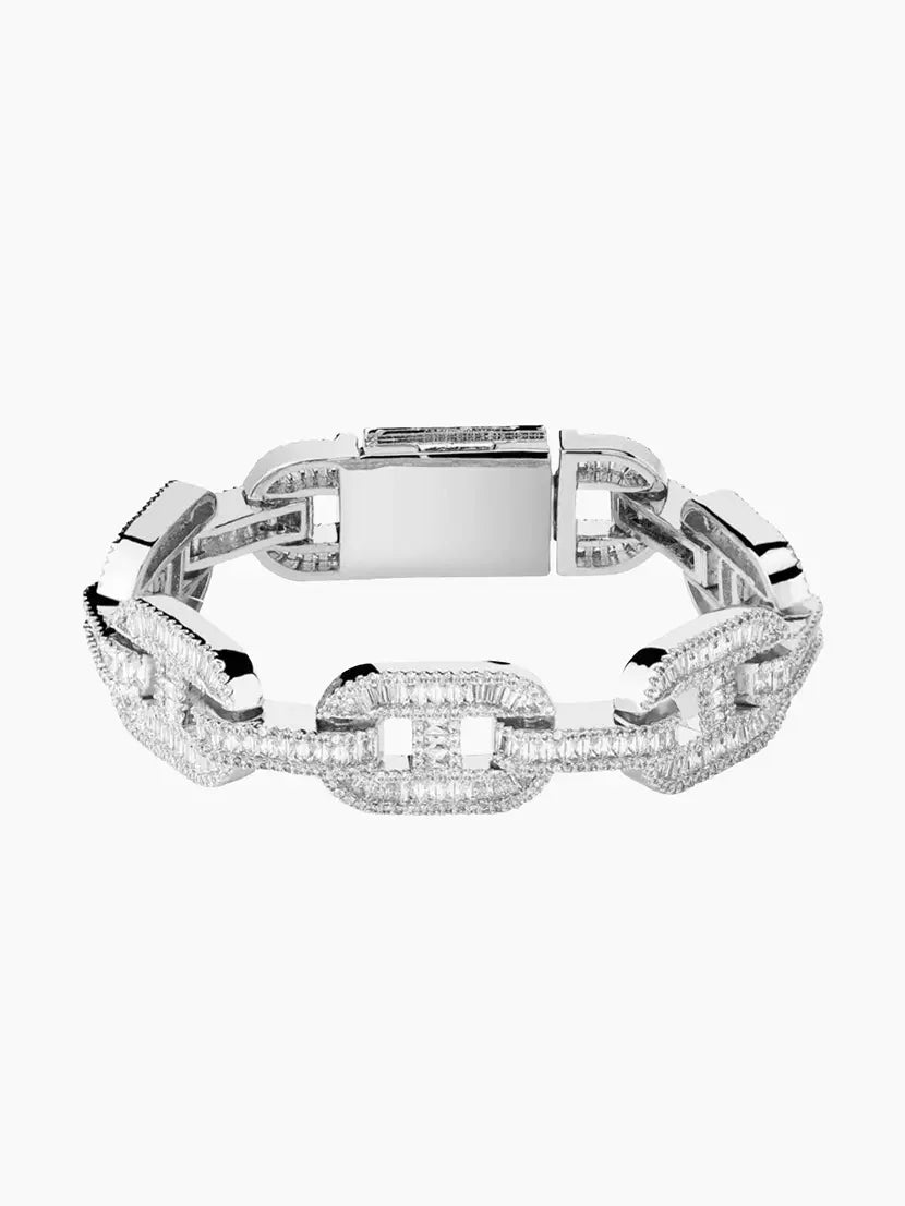 14mm Baguette Mariner Bracelet