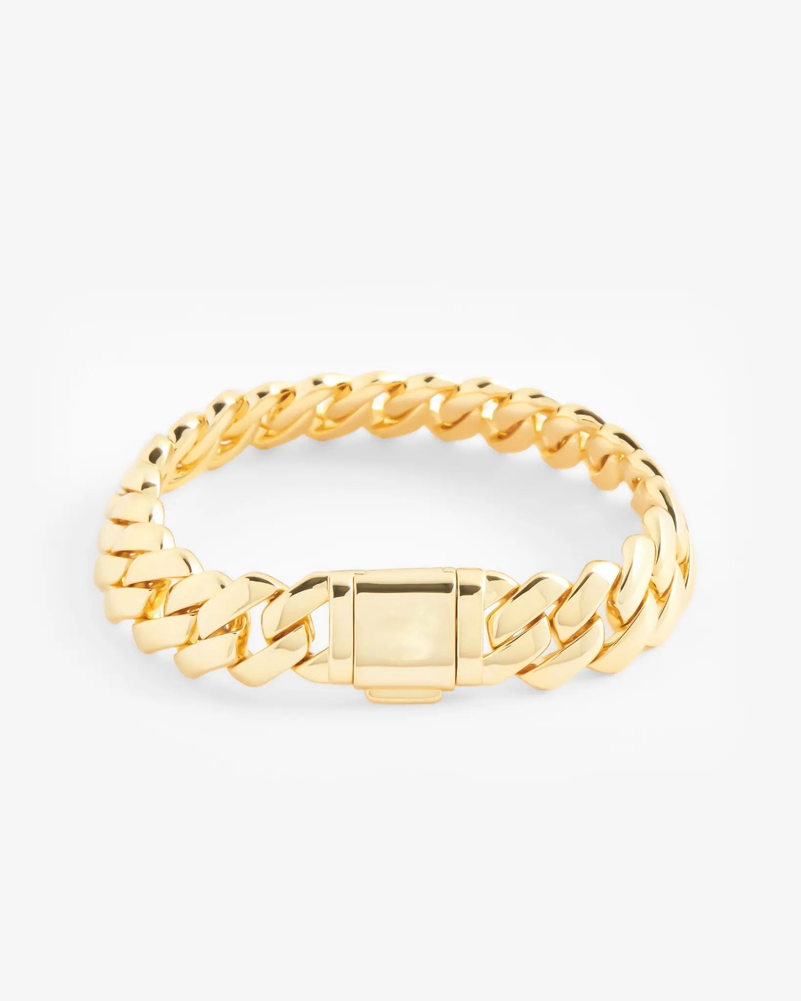 14mm Miami Prong Link Bracelet - Gold - Cartice™LuxuryJewelryGoldSilverWatchBraceletNecklaceChainIced-outCubanMoissaniteTarnish-freeStainlessDurablePremiumShinePlatedStatementDiamondAffordable