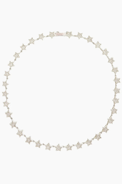 8MM ICED STAR CHAIN - WHITE GOLD - Cartice™LuxuryJewelryGoldSilverWatchBraceletNecklaceChainIced-outCubanMoissaniteTarnish-freeStainlessDurablePremiumShinePlatedStatementDiamondAffordable