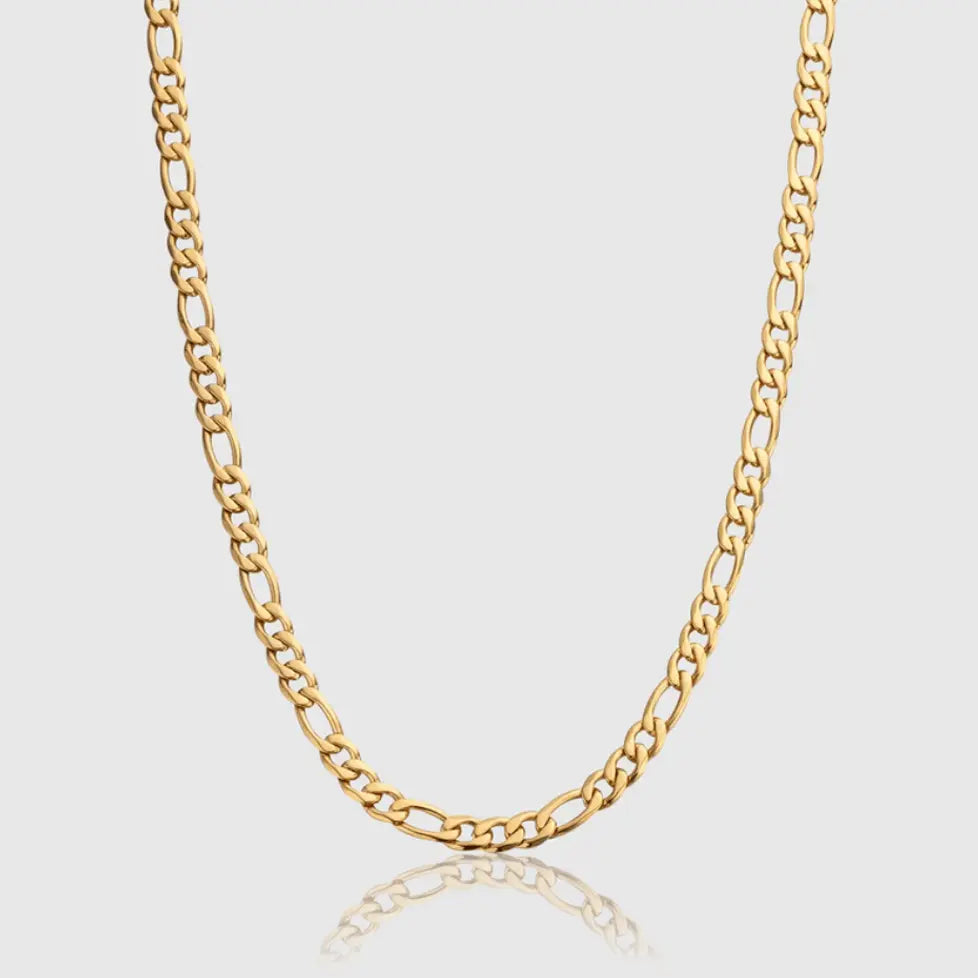 5mm Figaro Chain - Gold - Cartice™LuxuryJewelryGoldSilverWatchBraceletNecklaceChainIced-outCubanMoissaniteTarnish-freeStainlessDurablePremiumShinePlatedStatementDiamondAffordable
