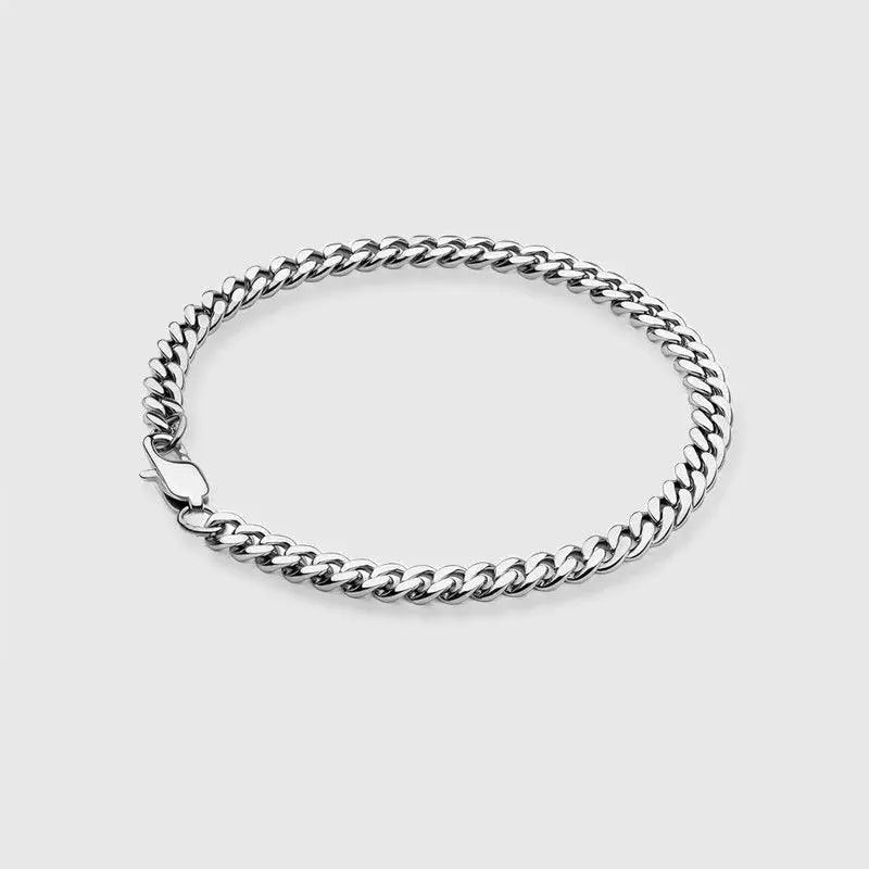 5MM CUBAN LINK BRACELET  - White Gold - Cartice™LuxuryJewelryGoldSilverWatchBraceletNecklaceChainIced-outCubanMoissaniteTarnish-freeStainlessDurablePremiumShinePlatedStatementDiamondAffordable