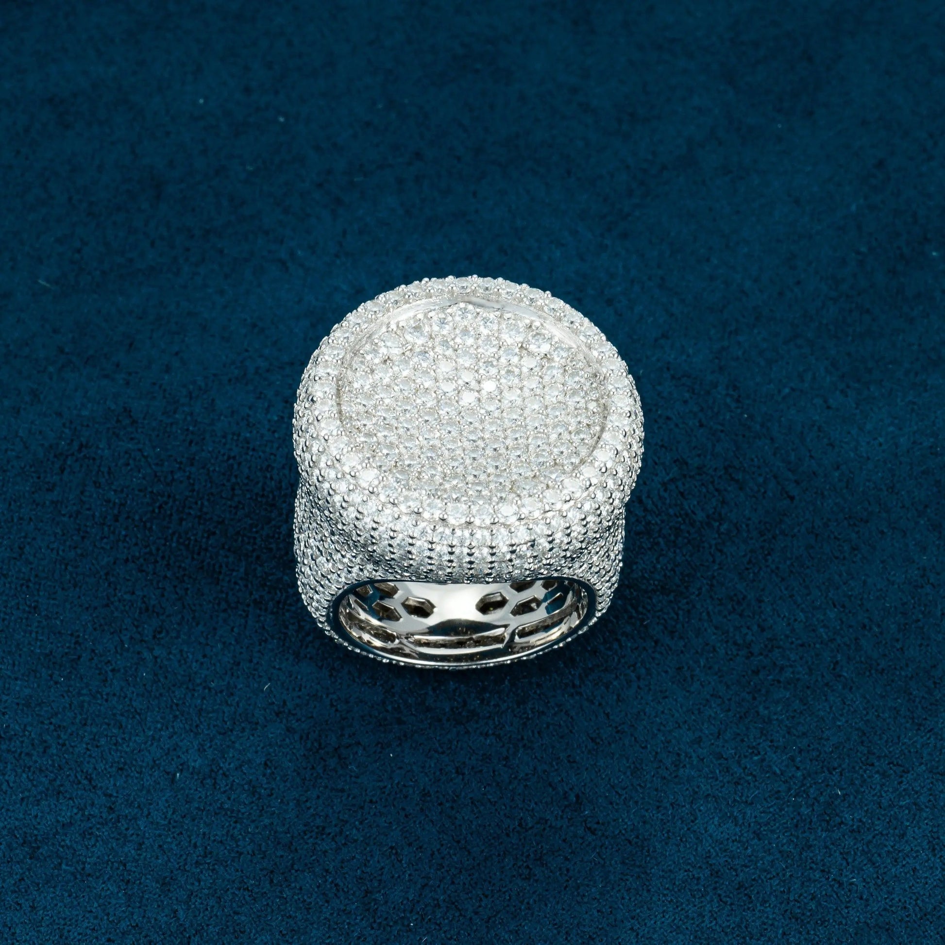 Moissanite Perfect Square Signet Ring - Vermeil Gold Cartice-jewelry