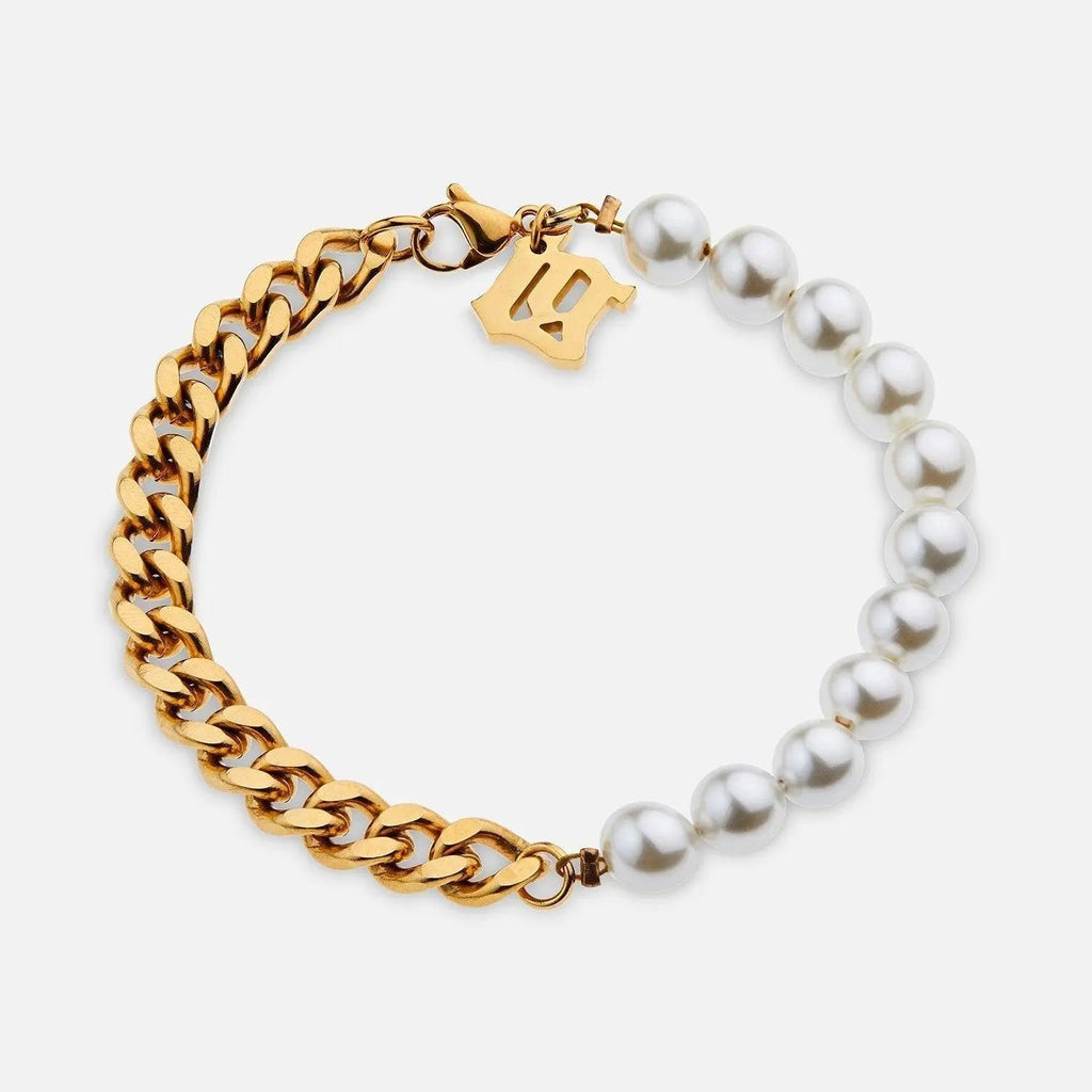 Pearl Cuban Bracelet - Gold - Cartice™LuxuryJewelryGoldSilverWatchBraceletNecklaceChainIced-outCubanMoissaniteTarnish-freeStainlessDurablePremiumShinePlatedStatementDiamondAffordable