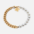 Pearl Cuban Bracelet - Gold - Cartice™LuxuryJewelryGoldSilverWatchBraceletNecklaceChainIced-outCubanMoissaniteTarnish-freeStainlessDurablePremiumShinePlatedStatementDiamondAffordable