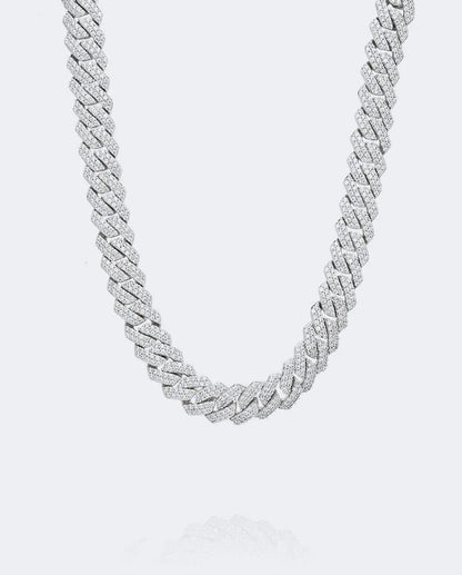 10mm Diamond Prong Link Chain - White Gold - Cartice™LuxuryJewelryGoldSilverWatchBraceletNecklaceChainIced-outCubanMoissaniteTarnish-freeStainlessDurablePremiumShinePlatedStatementDiamondAffordable