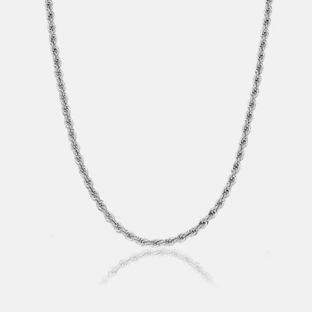 ROPE CHAIN 5MM - White Gold - Cartice™LuxuryJewelryGoldSilverWatchBraceletNecklaceChainIced-outCubanMoissaniteTarnish-freeStainlessDurablePremiumShinePlatedStatementDiamondAffordable
