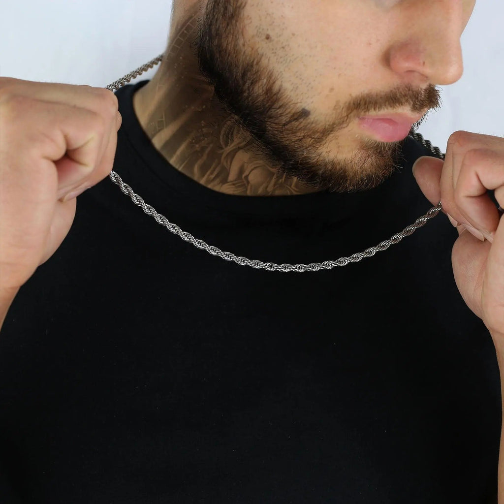 ROPE CHAIN 5MM - White Gold - Cartice™LuxuryJewelryGoldSilverWatchBraceletNecklaceChainIced-outCubanMoissaniteTarnish-freeStainlessDurablePremiumShinePlatedStatementDiamondAffordable