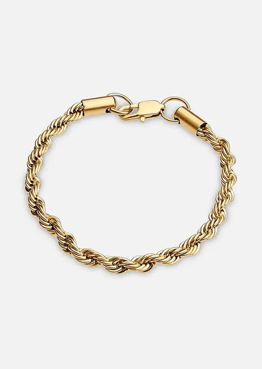 5mm Rope Bracelet - Gold - Cartice™LuxuryJewelryGoldSilverWatchBraceletNecklaceChainIced-outCubanMoissaniteTarnish-freeStainlessDurablePremiumShinePlatedStatementDiamondAffordable