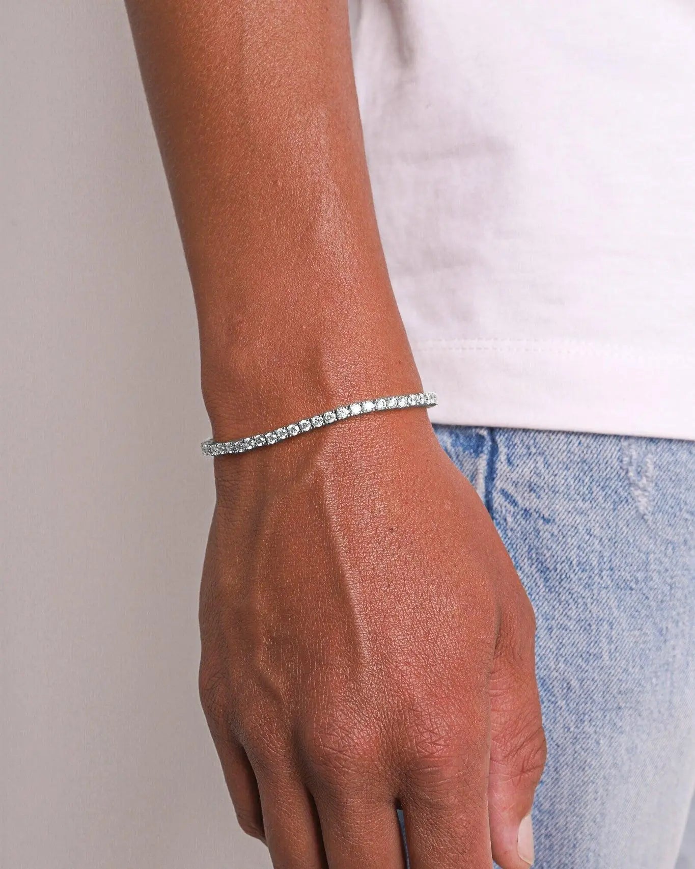 3MM VVS tennis bracelet - White Gold - Cartice™LuxuryJewelryGoldSilverWatchBraceletNecklaceChainIced-outCubanMoissaniteTarnish-freeStainlessDurablePremiumShinePlatedStatementDiamondAffordable