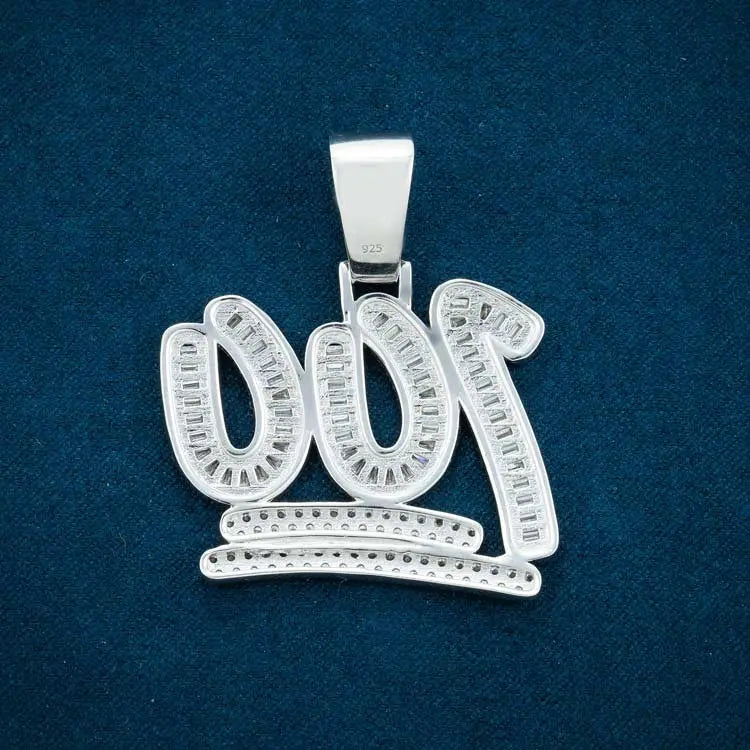 Moissanite 100 Emoji Pendant  - Vermeil Gold Cartice-jewelry
